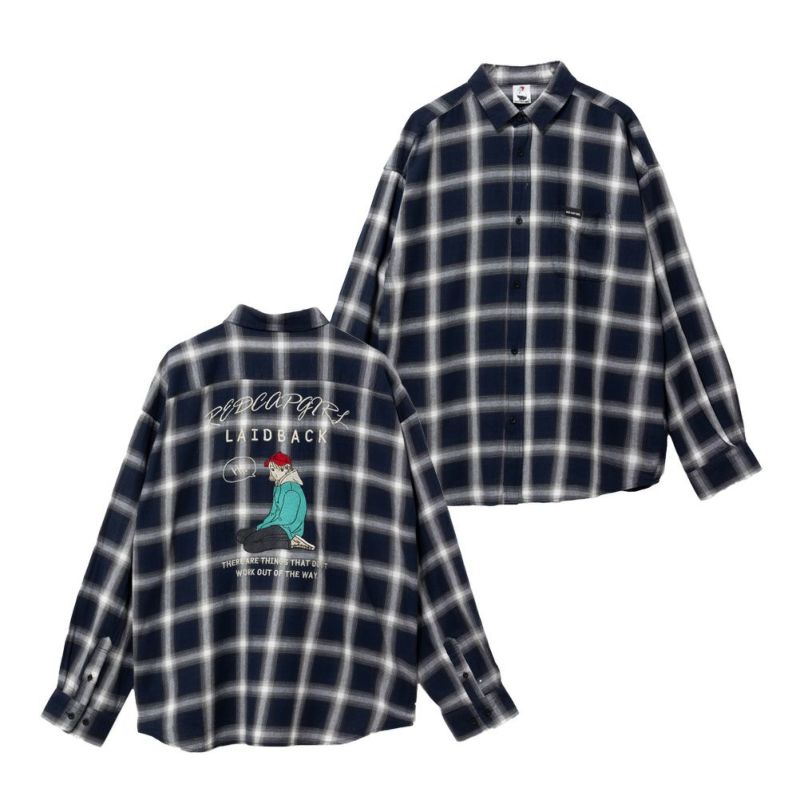 RED CAP GIRL オンブレーチェックバルーンスリーブシャツ メンズ 