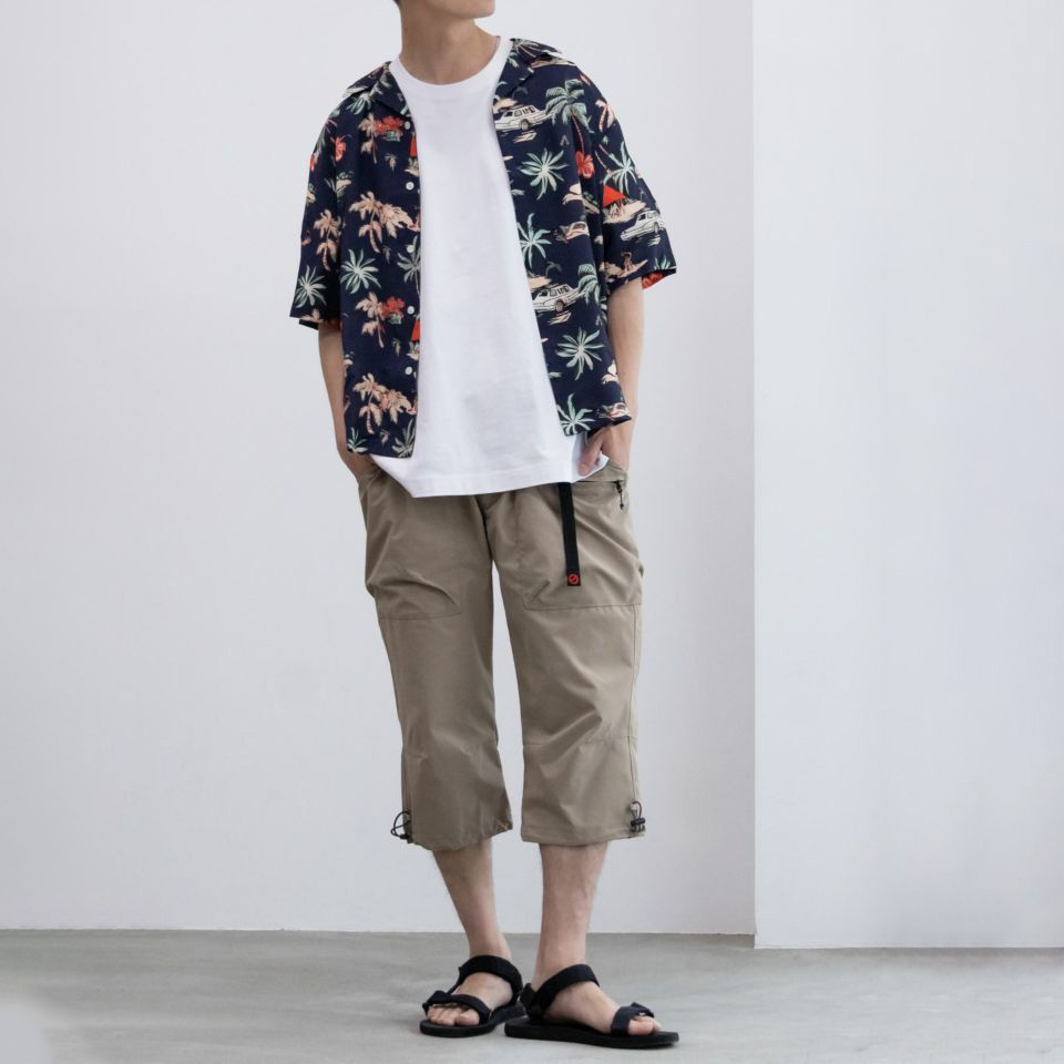 ショートパンツ サルエルパンツ メンズ 7分丈 ハロンパンツ ゆったり チノパン パンツ メンズ サルエル パンツ 7分丈 ミディアムパンツ ショート